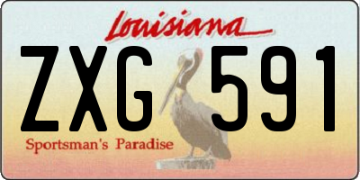 LA license plate ZXG591