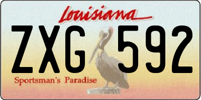 LA license plate ZXG592