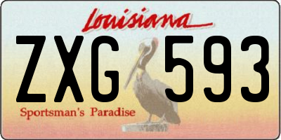 LA license plate ZXG593