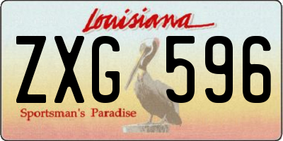 LA license plate ZXG596