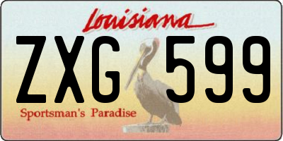 LA license plate ZXG599