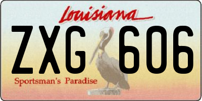 LA license plate ZXG606