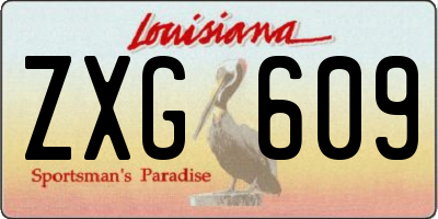 LA license plate ZXG609