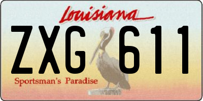 LA license plate ZXG611