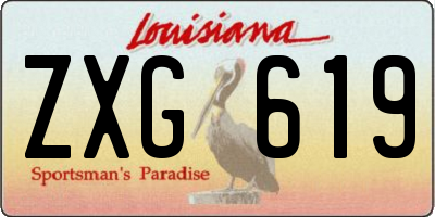 LA license plate ZXG619