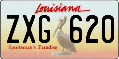 LA license plate ZXG620