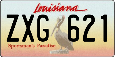 LA license plate ZXG621