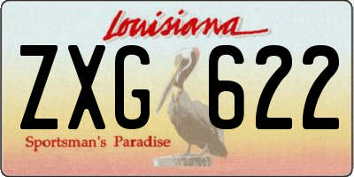 LA license plate ZXG622