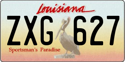 LA license plate ZXG627