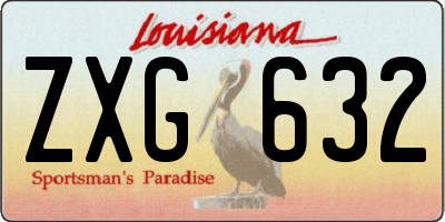 LA license plate ZXG632