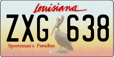 LA license plate ZXG638