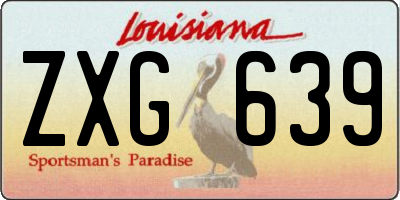 LA license plate ZXG639