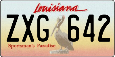 LA license plate ZXG642
