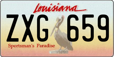 LA license plate ZXG659