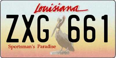 LA license plate ZXG661