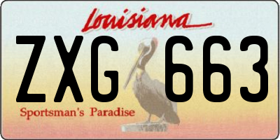 LA license plate ZXG663