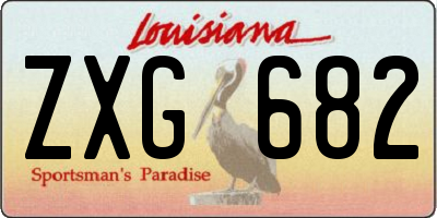 LA license plate ZXG682