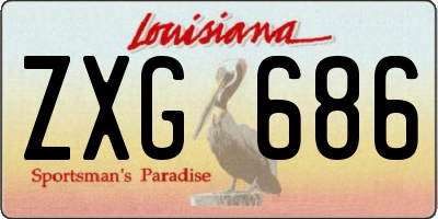 LA license plate ZXG686