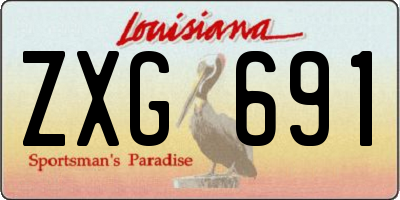 LA license plate ZXG691