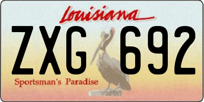 LA license plate ZXG692