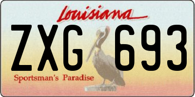 LA license plate ZXG693