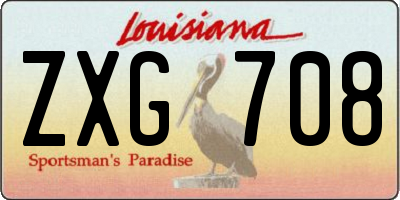 LA license plate ZXG708