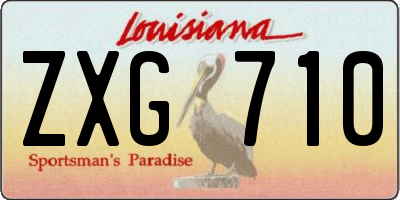 LA license plate ZXG710