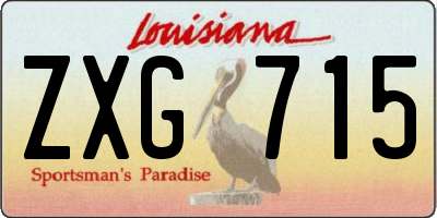 LA license plate ZXG715