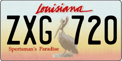 LA license plate ZXG720