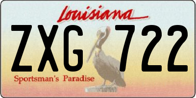 LA license plate ZXG722