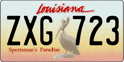 LA license plate ZXG723