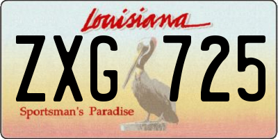 LA license plate ZXG725