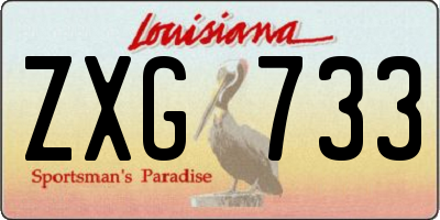 LA license plate ZXG733