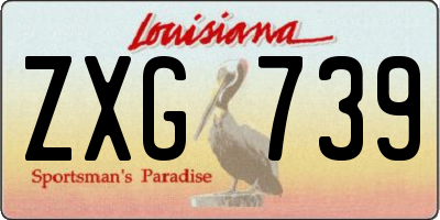 LA license plate ZXG739