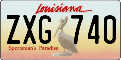 LA license plate ZXG740