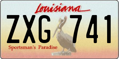 LA license plate ZXG741
