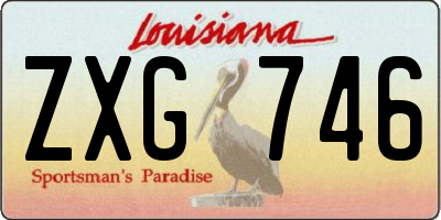 LA license plate ZXG746