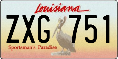 LA license plate ZXG751