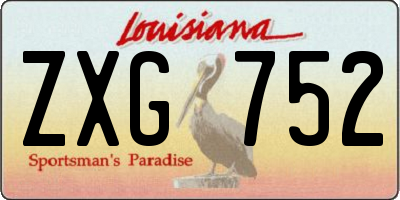 LA license plate ZXG752