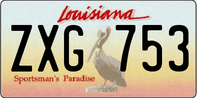 LA license plate ZXG753