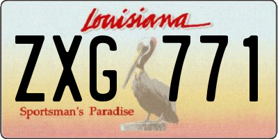 LA license plate ZXG771