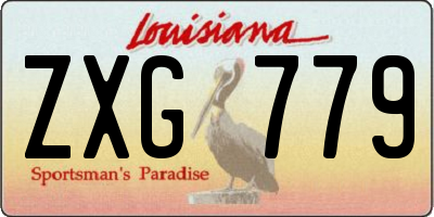 LA license plate ZXG779