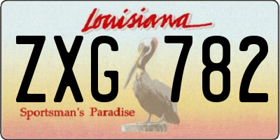 LA license plate ZXG782