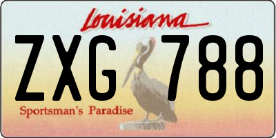 LA license plate ZXG788