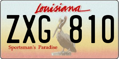 LA license plate ZXG810