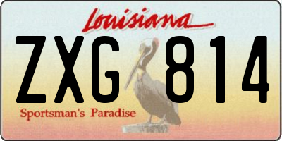 LA license plate ZXG814