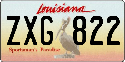 LA license plate ZXG822