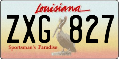 LA license plate ZXG827