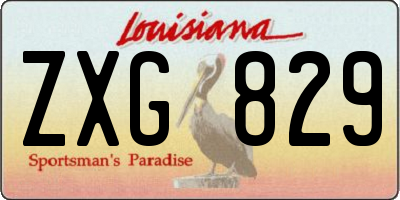 LA license plate ZXG829