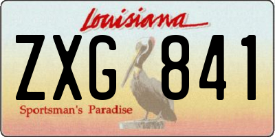 LA license plate ZXG841